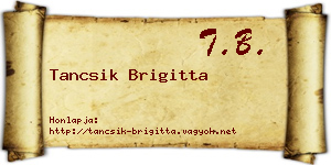 Tancsik Brigitta névjegykártya