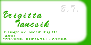 brigitta tancsik business card